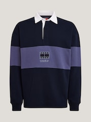 Tommy Jeans Blue 100% Cotton Tonal Flag Sweatshirt - Image 5 of 8