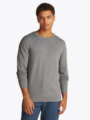 Tommy Hilfiger Grey 100% Cotton Core Essential Jumper - Image 1 of 6