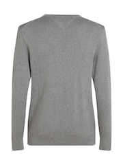 Tommy Hilfiger Grey 100% Cotton Core Essential Jumper - Image 6 of 6