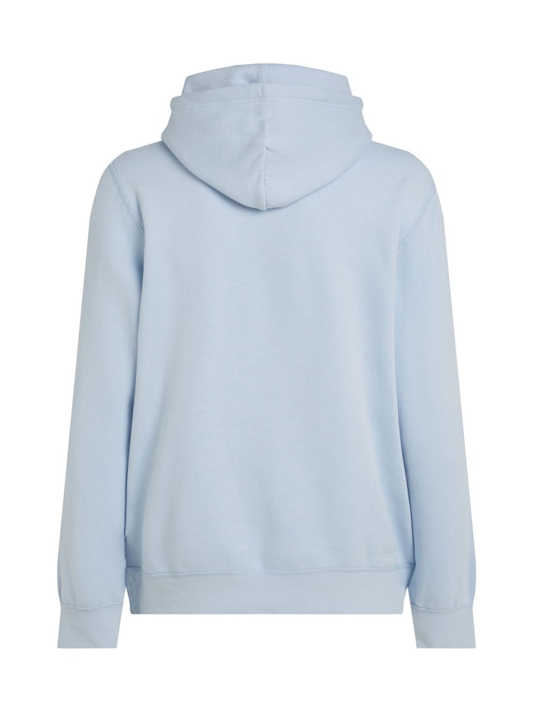 Tommy Hilfiger Blue Seasonal Fleece Hoodie - Image 6 of 6