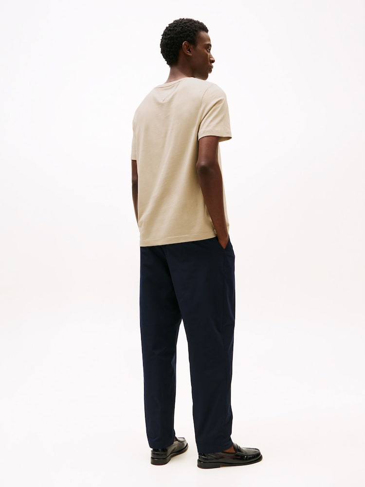 Tommy Hilfiger Natural 100% Cotton Seasonal Regular Fit T-Shirt - Image 3 of 5