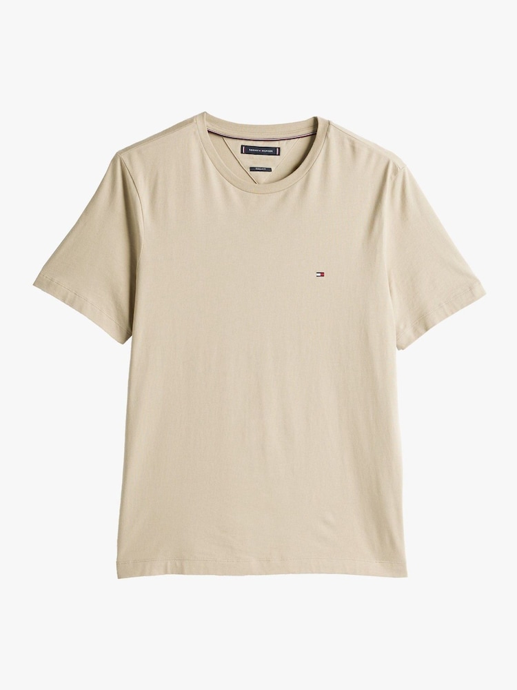 Tommy Hilfiger Natural 100% Cotton Seasonal Regular Fit T-Shirt - Image 5 of 5
