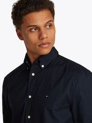 Tommy Hilfiger Blue 100% Cotton Core Flex Poplin Shirt - Image 4 of 6