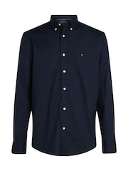Tommy Hilfiger Blue 100% Cotton Core Flex Poplin Shirt - Image 5 of 6