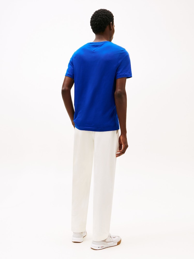 Tommy Hilfiger Blue 100% Cotton Seasonal Regular Fit T-Shirt - Image 3 of 6