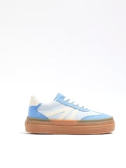 River Island Blue Girls Triple Plim Trainers - Image 1 of 5