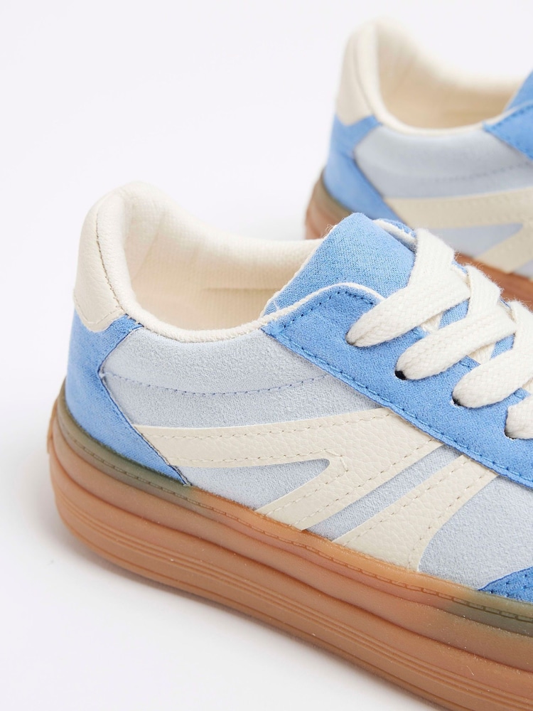 River Island Blue Girls Triple Plim Trainers - Image 5 of 5