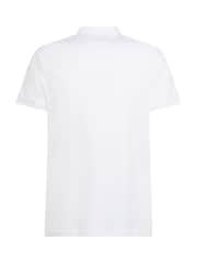 Tommy Hilfiger White Liquid 100% Cotton Polo Shirt - Image 5 of 6