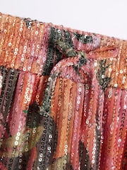 River Island Pink Girls Orchid Sequin Trousers - Image 3 of 4
