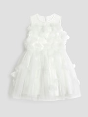 River Island White Girls Embellished Tulle Dress - Image 1 of 4
