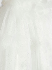 River Island White Girls Embellished Tulle Dress - Image 3 of 4