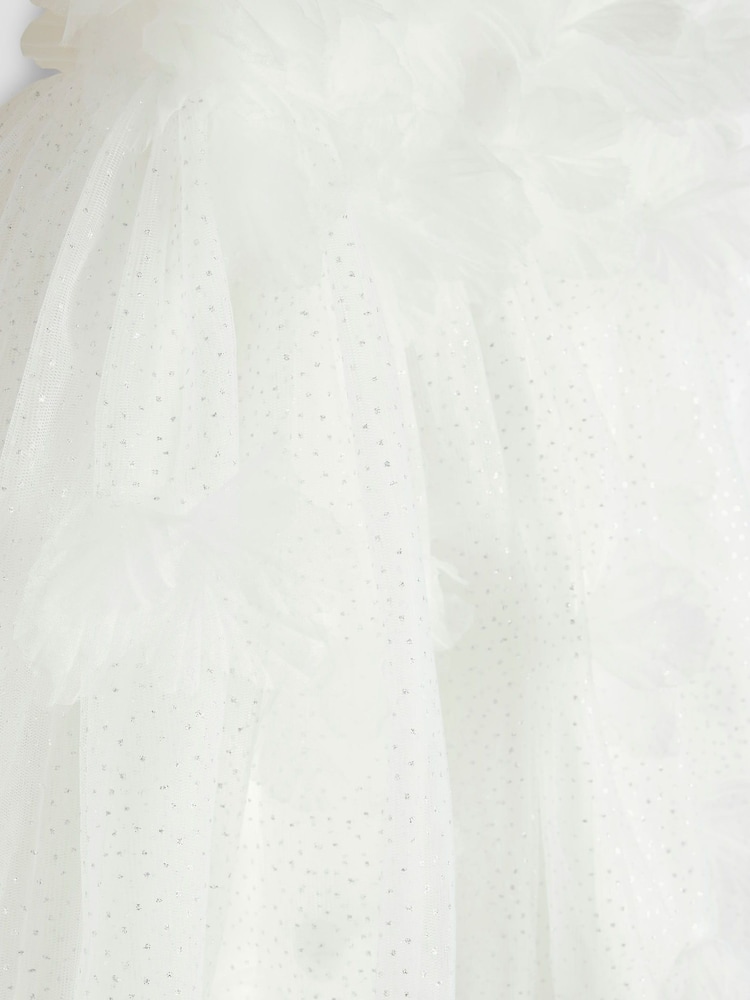 Blanc - Robe River Island en tulle ornée - Image 3 of 4