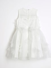 River Island White Girls Embellished Tulle Dress - Image 4 of 4
