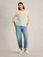 White Stuff Natural Demi Dolman 100% Cotton T-Shirt - Image 3 of 6