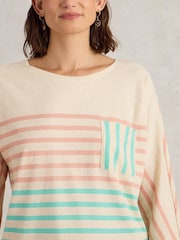 White Stuff Natural Demi Dolman 100% Cotton T-Shirt - Image 4 of 6