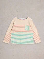 White Stuff Natural Demi Dolman 100% Cotton T-Shirt - Image 5 of 6