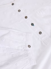 White Stuff White Elise Dobby Mix Top - Image 6 of 6