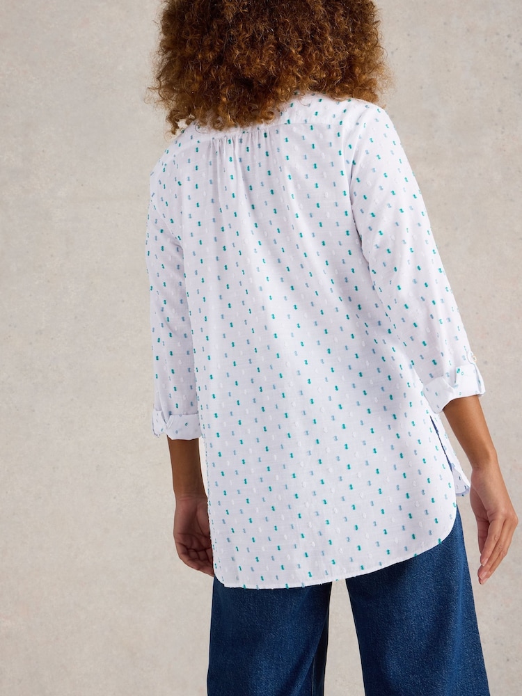 White Stuff White Sophie Longline 100% Organic Cotton Shirt - Image 2 of 6 White Stuff White Sophie Longline 100% Organic Cotton Shirt - Image 2 of 6