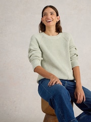 White Stuff Green Bailey 100% Cotton Jumper - Image 1 of 6