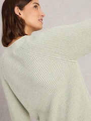 White Stuff Green Bailey 100% Cotton Jumper - Image 3 of 6