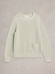 White Stuff Green Bailey 100% Cotton Jumper - Image 5 of 6