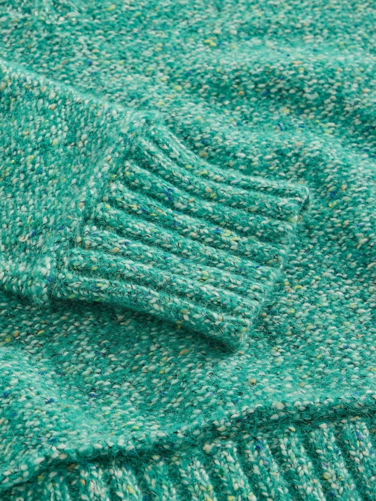 Zielony - Teksturowany sweter White Stuff Tammy z dekoltem w szpic - Image 6 of 6