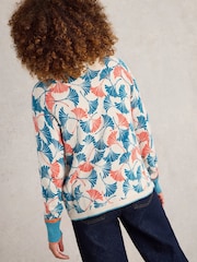 White Stuff Natural Lulu Printed 100% Organic Cotton Cardigan - Image 3 of 7