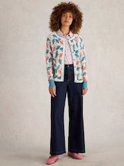 White Stuff Natural Lulu Printed 100% Organic Cotton Cardigan - Image 4 of 7