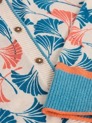 White Stuff Natural Lulu Printed 100% Organic Cotton Cardigan - Image 7 of 7
