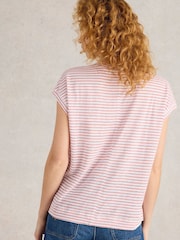 White Stuff Red Iris 100% Linen T-Shirt - Image 2 of 6