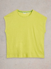 White Stuff Yellow Rowan Linen 100% Linen Tank Top - Image 5 of 6