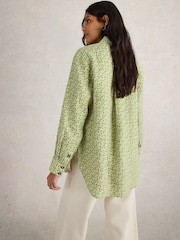 White Stuff Green Lydia 100% Linen Shirt - Image 2 of 6