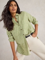 White Stuff Green Lydia 100% Linen Shirt - Image 3 of 6