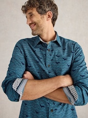 White Stuff Blue Waves Printed Shirt - Image 1 of 6