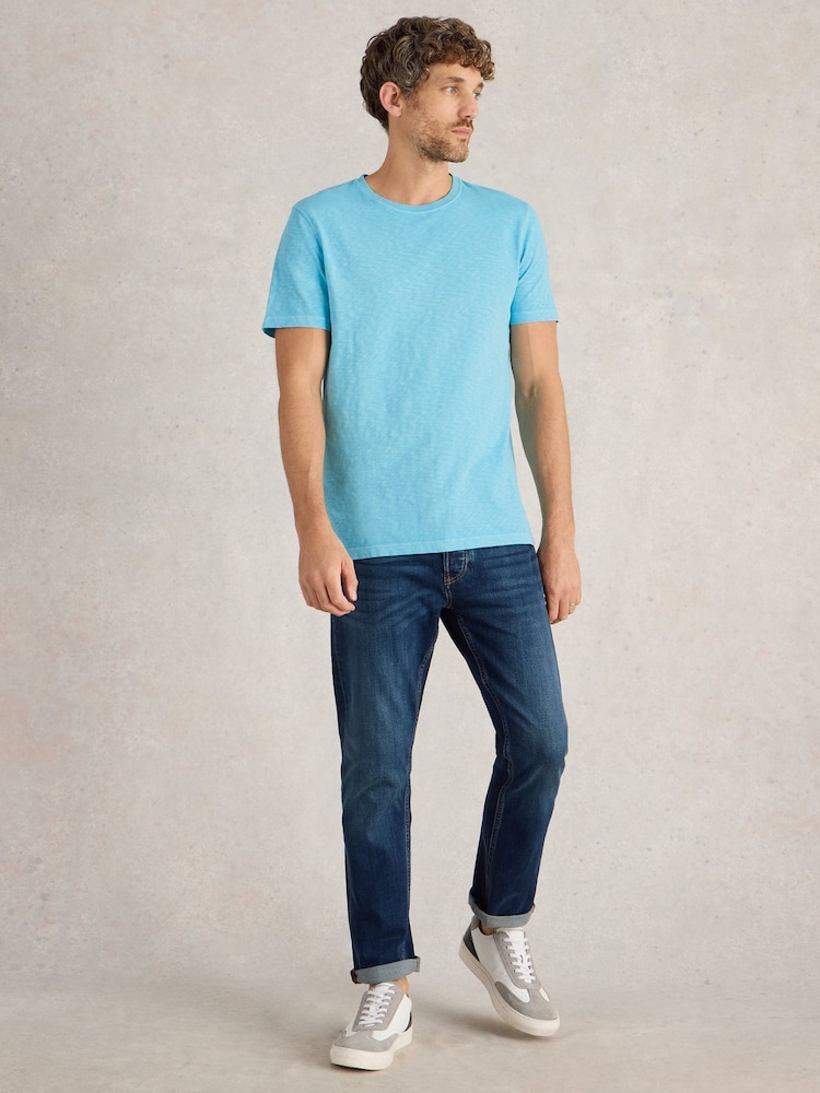 Blau - White Stuff Abersoch Short Sleeve 100% Cotton T-Shirt - Bild 1 von 6