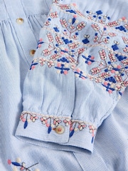 White Stuff Blue Geri Embroidered Shirt - Image 6 of 6