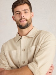 White Stuff Cream Finch Workwear Jacket - Image 4 of 6