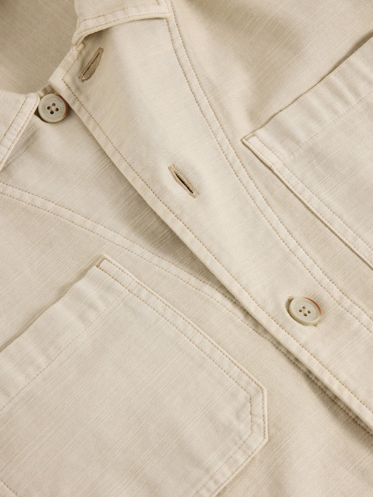 White Stuff Cream Finch Workwear Jacket - Image 6 of 6