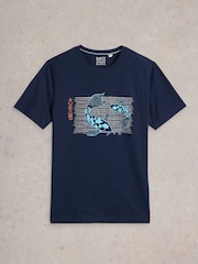 Camiseta White Stuff Koi Fish Graphic 100% algodão - Imagem 5 de 6
