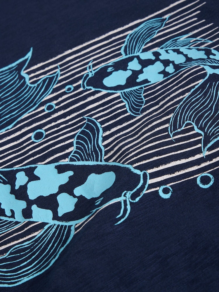 Camiseta White Stuff Koi Fish Graphic 100% algodão - Imagem 6 de 6