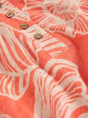 White Stuff Orange Nina 100% Linen T-Shirt - Image 6 of 6