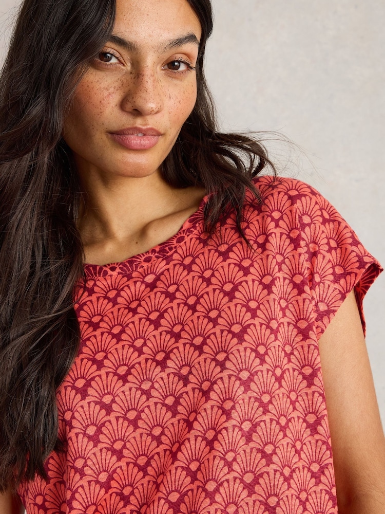 White Stuff Red Rowan Linen 100% Linen Tank Top - Image 2 of 6