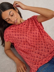 White Stuff Red Rowan Linen 100% Linen Tank Top - Image 3 of 6