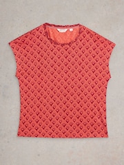 White Stuff Red Rowan Linen 100% Linen Tank Top - Image 5 of 6