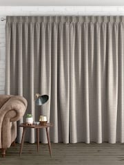 Grey Simplicity Check Made to Measure Curtains - Image 2 of 9
