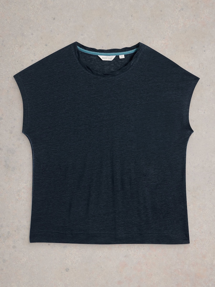 White Stuff Blue Rowan Linen 100% Linen Tank Top - Image 5 of 6