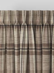 Natural Linen Look Check Made to Measure Curtains - Image 5 of 8
