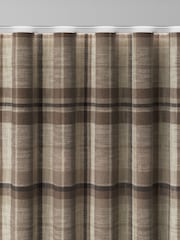 Natural Linen Look Check Made to Measure Curtains - Image 7 of 8