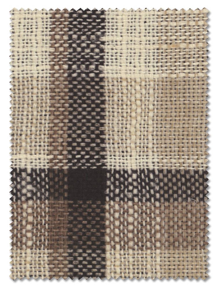 Natural Linen Look Check Made to Measure Curtains - Image 8 of 8