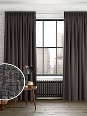 Charcoal Grey Textured Weave Made to Measure Curtains - Image 1 of 7